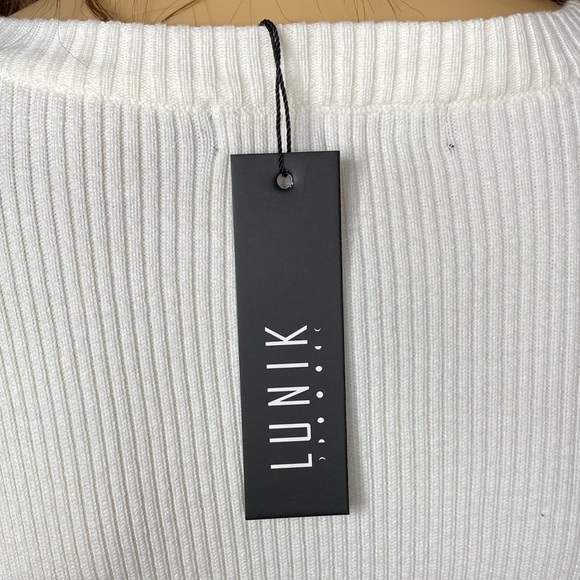 Nasty Gal Cream Flare Sleeve Sweater Dress - Picture 13 of 14